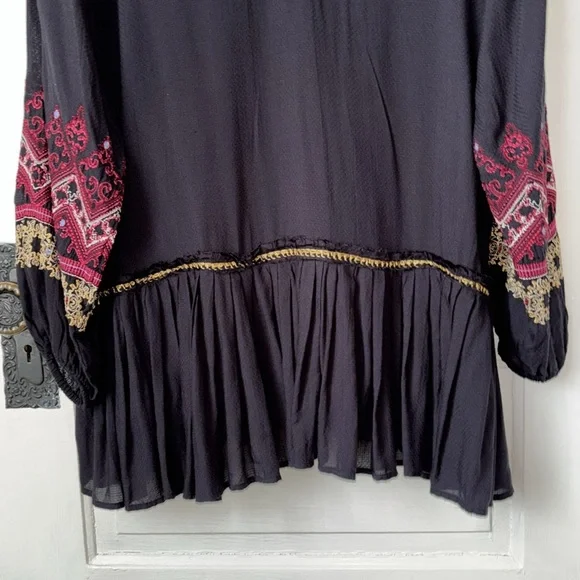 FREE PEOPLE WILD ONE EMBROIDERED MINI DRESS - Picture 6 of 14